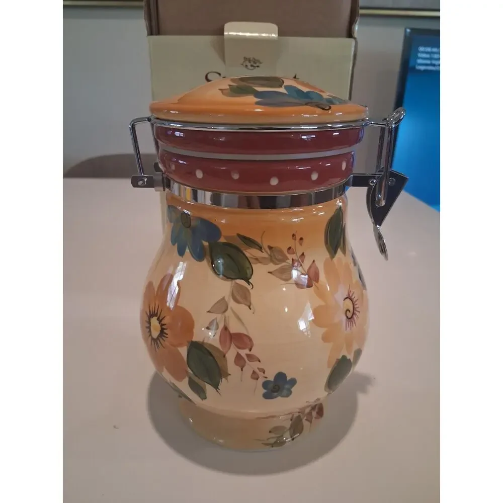 Vintage 2003 Oneida Sunset Bouquet Medium Canister R704956 - New Old Stock...